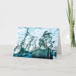 Flüssigkeit versendet leere Karte