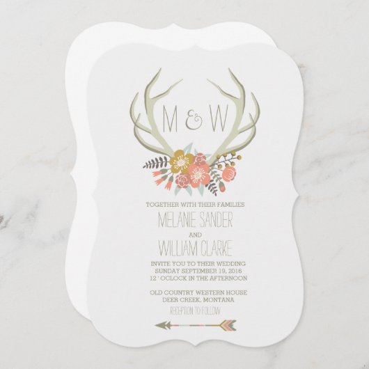 FLÜSSIGKEITEN| RUSTISCHE WEDERINVITATION EINLADUNG (Vorne/Hinten)