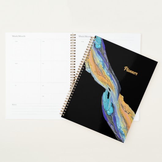 Flüssigkeits-Acrylmalerei aus einem Planer (Anzeige)