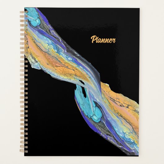 Flüssigkeits-Acrylmalerei aus einem Planer (Vorderseite)