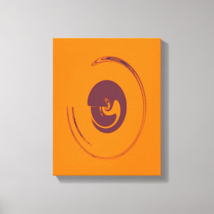 Flüssigkeits-Kreise - überzogene Canvas Leinwanddruck