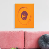 Flüssigkeits-Kreise - überzogene Canvas Leinwanddruck (Insitu (Wohnzimmer))