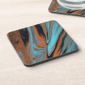 Flüssigkeits-Südwesttürkis-Untersetzer Getränkeuntersetzer (Linke Seite)