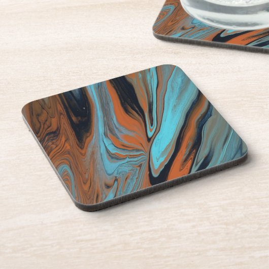 Flüssigkeits-Südwesttürkis-Untersetzer Getränkeuntersetzer (Linke Seite)