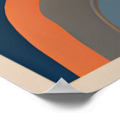 Flüssigkeitsformen: Abstrakte Kunst, leuchtende Fa Poster (Ecke)