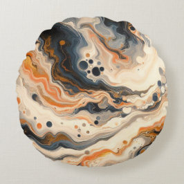 Flüssigkeitsfusion: Wärme trifft auf Kühle Rundes Kissen