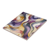 Flüssigkeitslinien lila und goldfarben, abstrakt fliese (Seite)