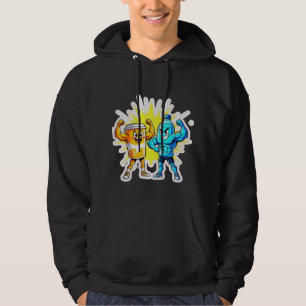 Flüssigkeitsstärke – Lustiger Saft & Wasser Muskel Hoodie