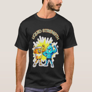 Flüssigkeitsstärke – Lustiger Saft & Wasser Muskel T-Shirt