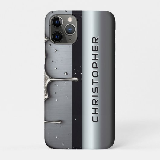💧 Flüssigkeitstropfen Name Fluss Personalisierte Case-Mate iPhone Hülle (Rückseite)