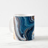Flüssigkunsttextur. Hintergrund mit abstrakter Mis Kaffeetasse (Vorderseite Links)
