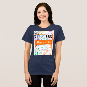 Flüssigmetallspritzer Tri-Blend Shirt
