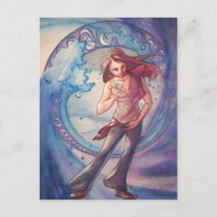 Flüssigwasserabbildung Postkarte