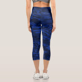 Flüssigwassermuster Capri Leggings (Rückseite)