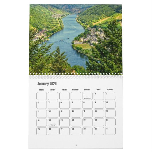 Flusskalender Kalender (Jan 2026)