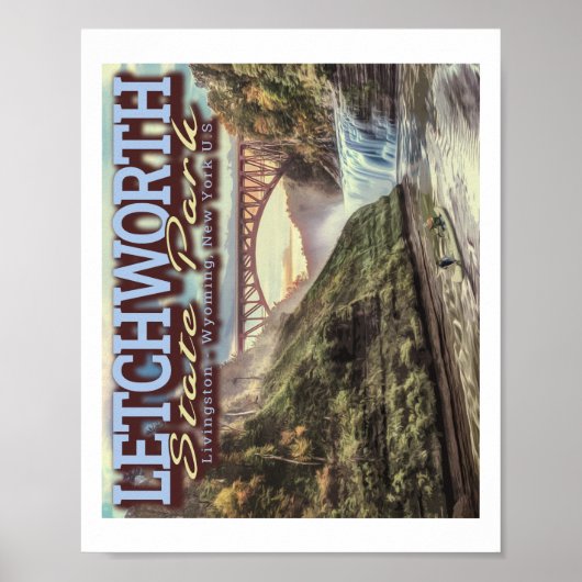 FLUSSKANOEING - LETCHWORTH STAAT PARK - NEW YORK POSTER (Vorne)
