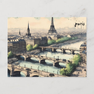 Flusskarten Paris Massensendungen Postkarten