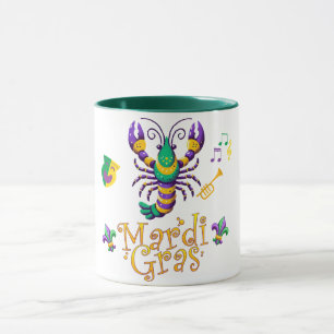 Flusskrebs Fleur de lis Mardi Gras Tasse