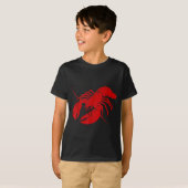 Flusskrebs Hummer Rote Silhouette Crawfish Männer T-Shirt (Vorne ganz)
