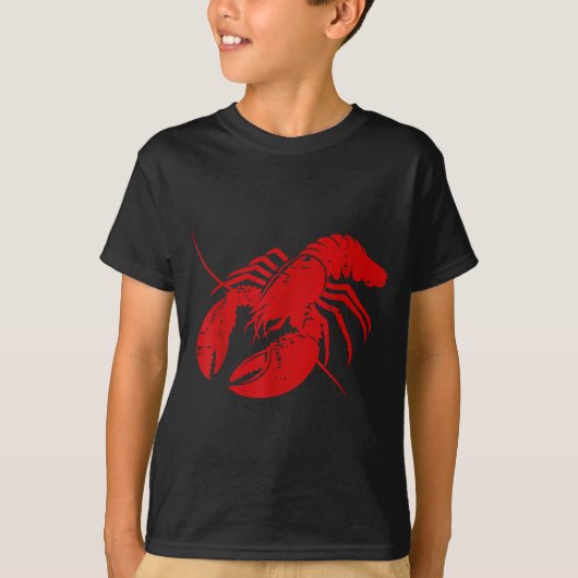 Flusskrebs Hummer Rote Silhouette Crawfish Männer T-Shirt (Vorderseite)