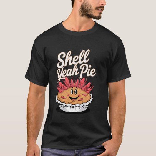 Flusskrebs-Pie-Schale Ja Pie T-Shirt (Vorderseite)