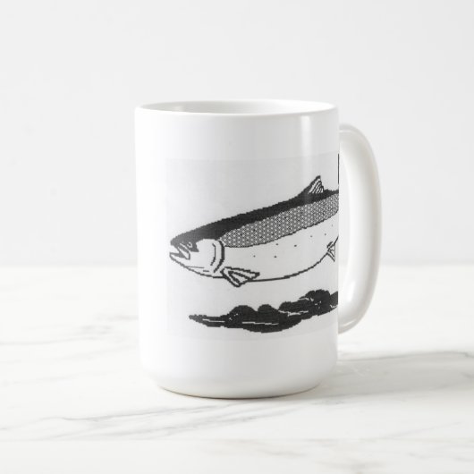 Flusslachskaffee-Tasse Kaffeetasse (VorderseiteRechts)