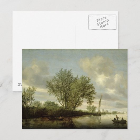 Flusslandschaft, 1645 postkarte (Vorne/Hinten)