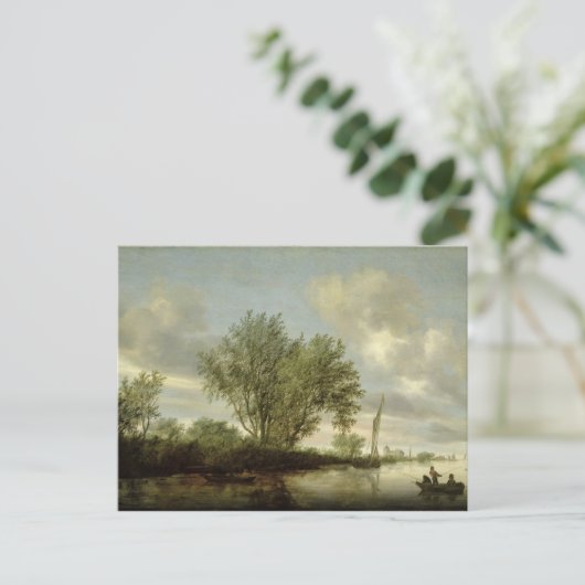 Flusslandschaft, 1645 postkarte (Stehend Vorderseite)