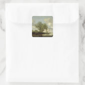 Flusslandschaft, 1645 quadratischer aufkleber (Tasche)