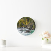 Flusslandschaft, Fraser RIver Runde Wanduhr (Zuhause)