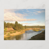 Flusslandschaft im Pazifischen Nordwesten - Postka