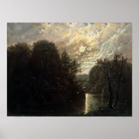 Flusslandschaft im Rosental bei Leipzig Poster (Vorne)