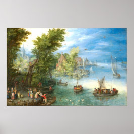 Flusslandschaft - Jan Brueghel Fine Art Poster
