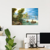 Flusslandschaft - Jan Brueghel Fine Art Poster (Heimbüro)