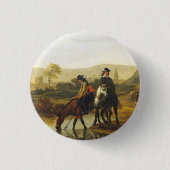 Flusslandschaft mit den Fahrern Aelbert Cuyp Button (Vorderseite)
