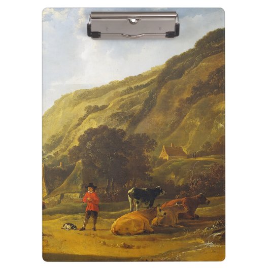 Flusslandschaft mit den Fahrern Aelbert Cuyp Klemmbrett (Vorderseite)