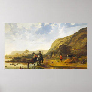 Flusslandschaft mit den Fahrern Aelbert Cuyp Poste Poster