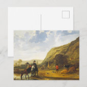 Flusslandschaft mit den Fahrern Aelbert Cuyp Postkarte (Vorne/Hinten)
