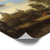 Flusslandschaft mit der Fähre, 1649 (Öl auf Leinwa Poster (Ecke)