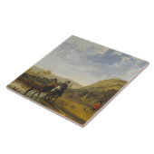 Flusslandschaft mit Reitern, Aelbert Cuyp Fliese (Seite)