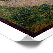 Flusslandschaft mit Schiff Poster (Ecke)