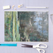 Flusslandschaft mit Wasserlilien von Julia Beck Seidenpapier (Handwerk)