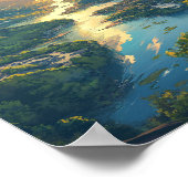 Flusslandschaft Poster (Ecke)