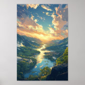 Flusslandschaft Poster (Vorne)