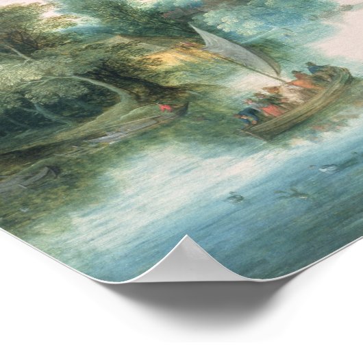 Flusslandschaft Poster (Ecke)