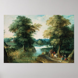 Flusslandschaft Poster