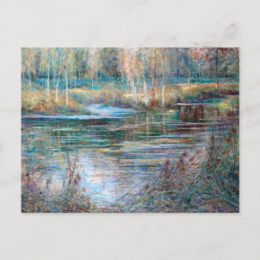 Flusslandschaft, Val-Saint-Martin von Julia Beck Postkarte (Vorderseite)