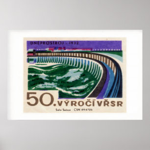 Flusslandschaft Vintage-Szene Vintage-Streichholzs Poster