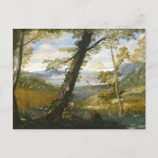 Flusslandschaft von Annibale Carracci Postkarte (Vorderseite)