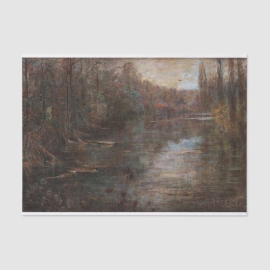 Flusslandschaft von Julia Beck Seidenpapier (Vorderseite)